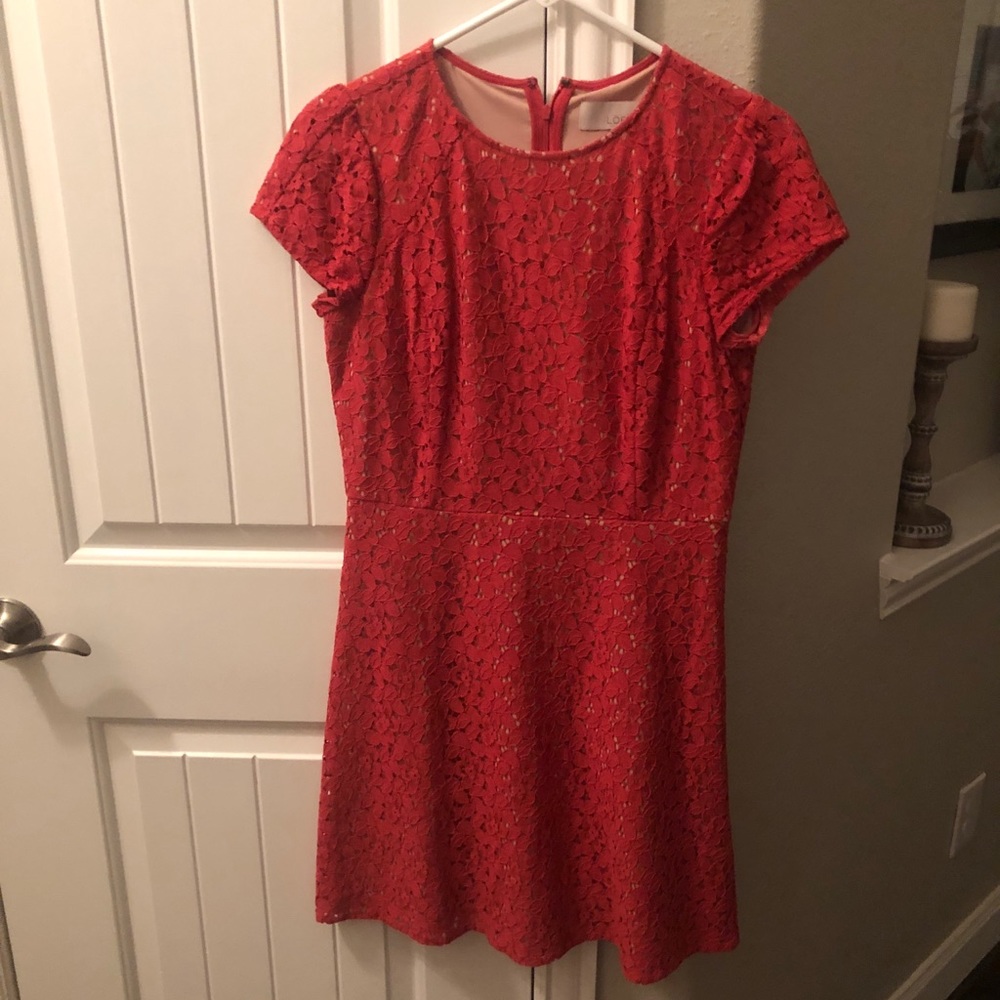 Coral Lace Dress